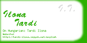 ilona tardi business card